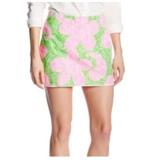 Lilly Pulitzer Cosette Skort – Limeade “Cheat Ya” – Size 00 – EUC – Bow Hem - Picture 4 of 11